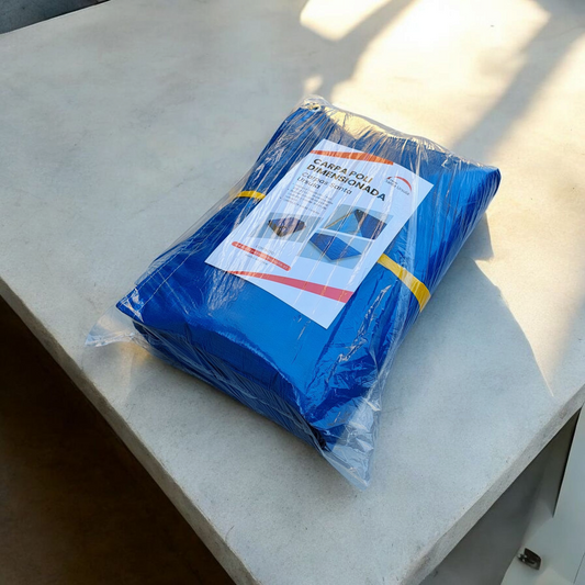 Carpa Poli / Tarpaulin Azul-Gris 200 gr - 6x4 mts