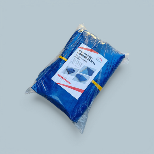 Carpa Poli / Tarpaulin Azul-Gris 200 gr - 20x20 mts